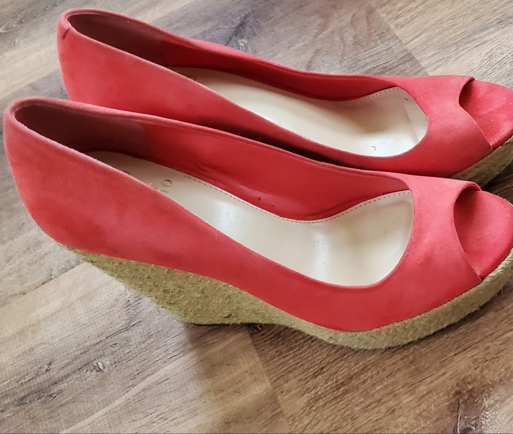Vince Camuto Coral Open Toe Wedges Size 10m - image 2